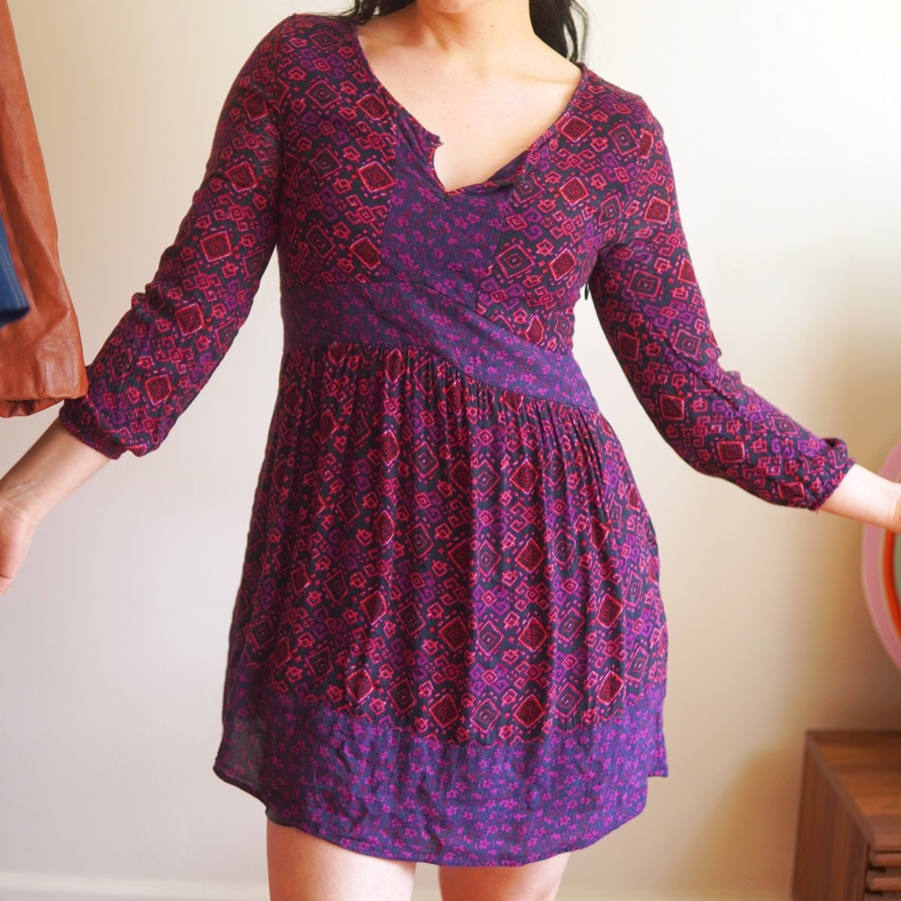 Boho Hippie Beach Skater Mini dress
